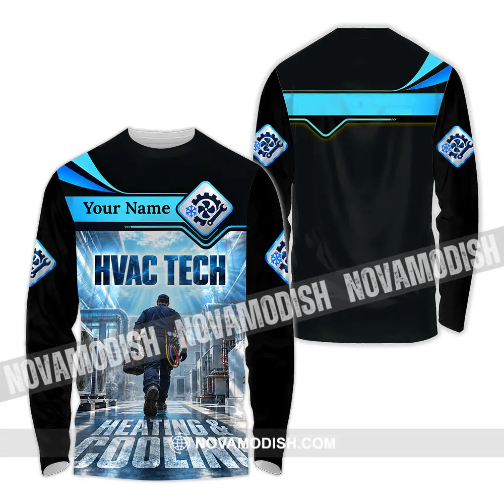 Unisex Shirt - Custom HVAC Tech Shirt - Long Sleeve Shirt / S - T-shirt