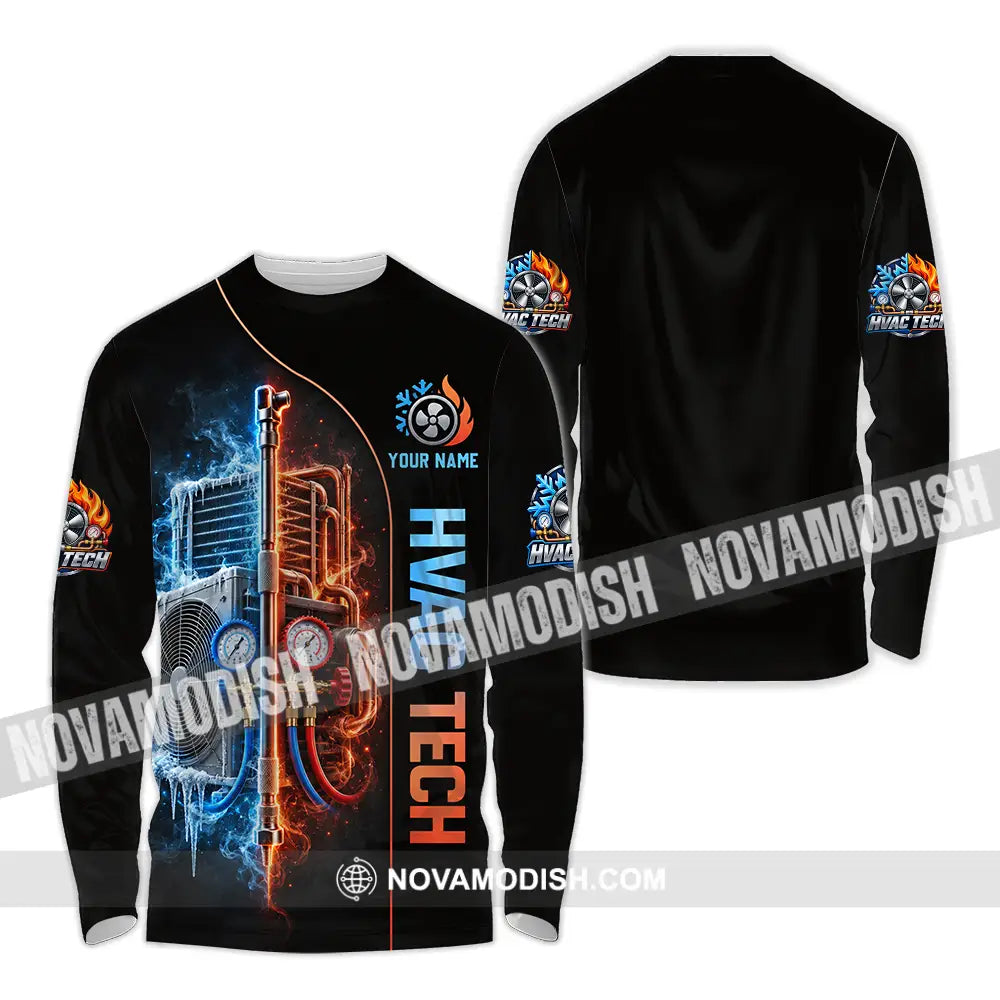 Unisex Shirt - Custom HVAC Tech Shirt - Long Sleeve Shirt / S - T-shirt
