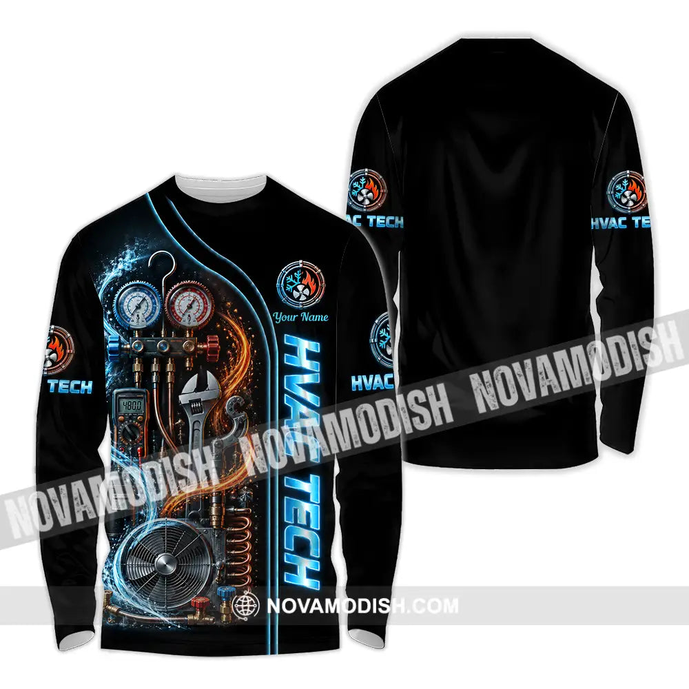 Unisex Shirt - Custom HVAC Tech Shirt - Long Sleeve Shirt / S - T-shirt