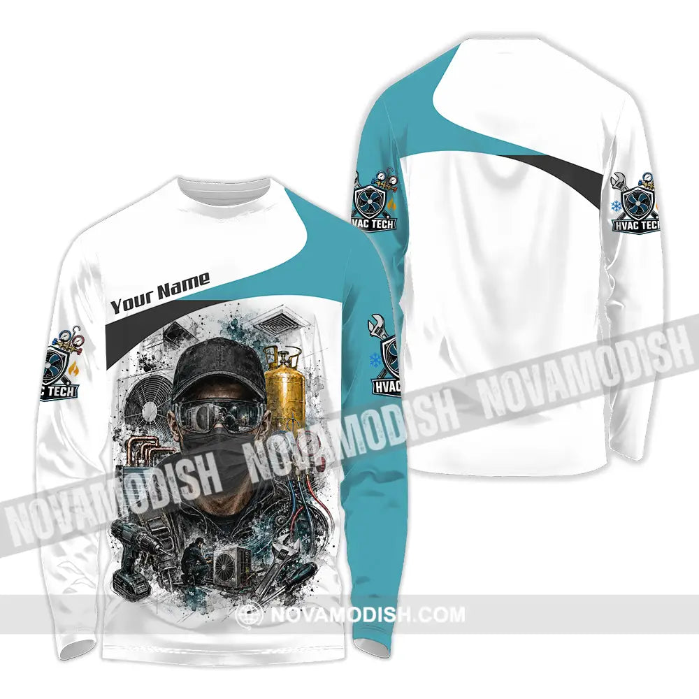 Unisex Shirt - Custom HVAC Tech Shirt - Long Sleeve Shirt / S - T-shirt