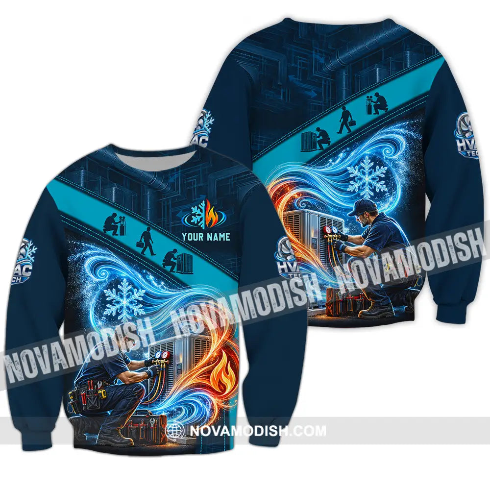 Unisex Shirt - Custom HVAC Tech Shirt - Long Sleeve / S - T-shirt