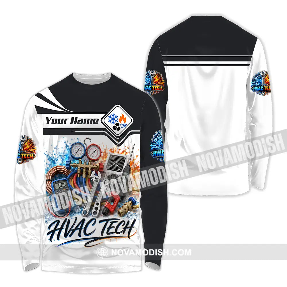 Unisex Shirt - Custom Hvac Tech Shirt - Long Sleeve Shirt / S - T-shirt