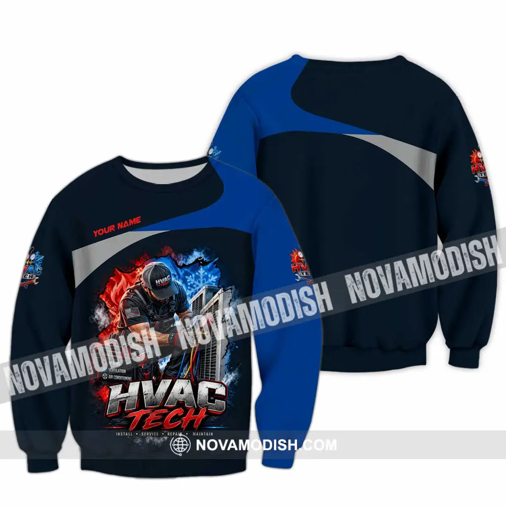Unisex Shirt - Custom HVAC Tech Shirt - Long Sleeve / S - T-shirt