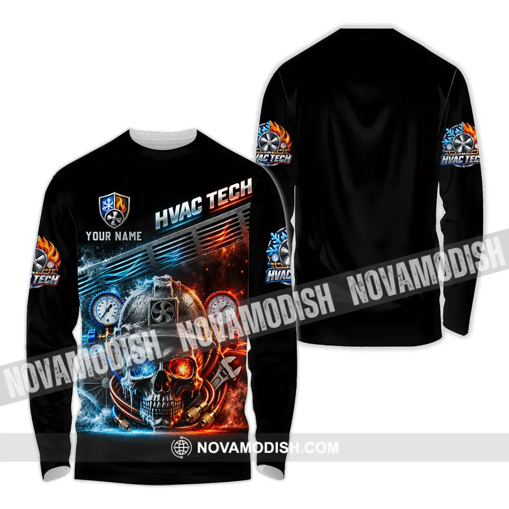 Unisex Shirt - Custom HVAC Tech Shirt - Long Sleeve Shirt / S - T-shirt