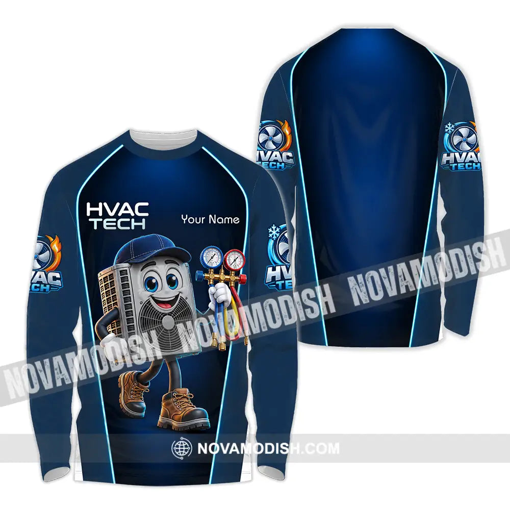 Unisex Shirt - Custom HVAC Tech Shirt - Long Sleeve Shirt / S - T-shirt