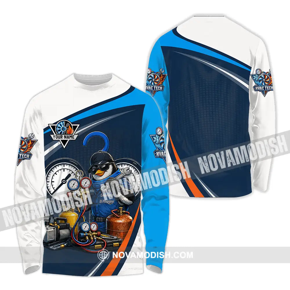 Unisex Shirt - Custom HVAC Tech Shirt - Long Sleeve Shirt / S - T-shirt