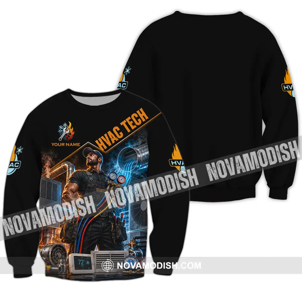 Unisex Shirt - Custom Hvac Tech Shirt - Long Sleeve / S - T-shirt