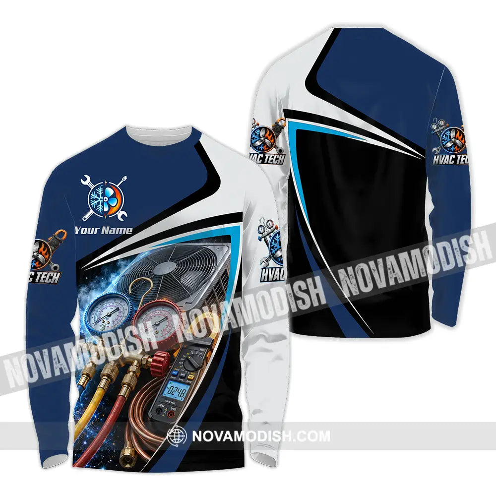 Unisex Shirt - Custom HVAC Tech Shirt - Long Sleeve Shirt / S - T-shirt