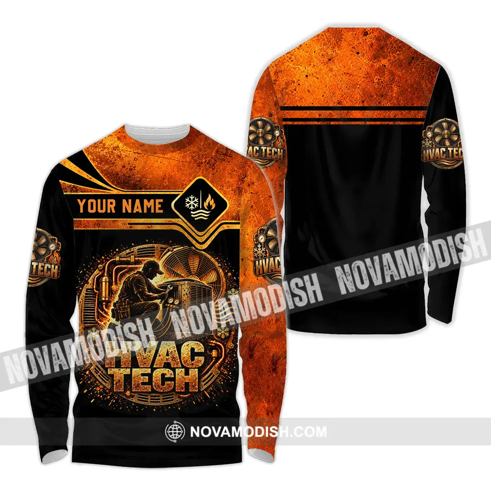 Unisex Shirt - Custom HVAC Tech Shirt - Long Sleeve Shirt / S - T-shirt