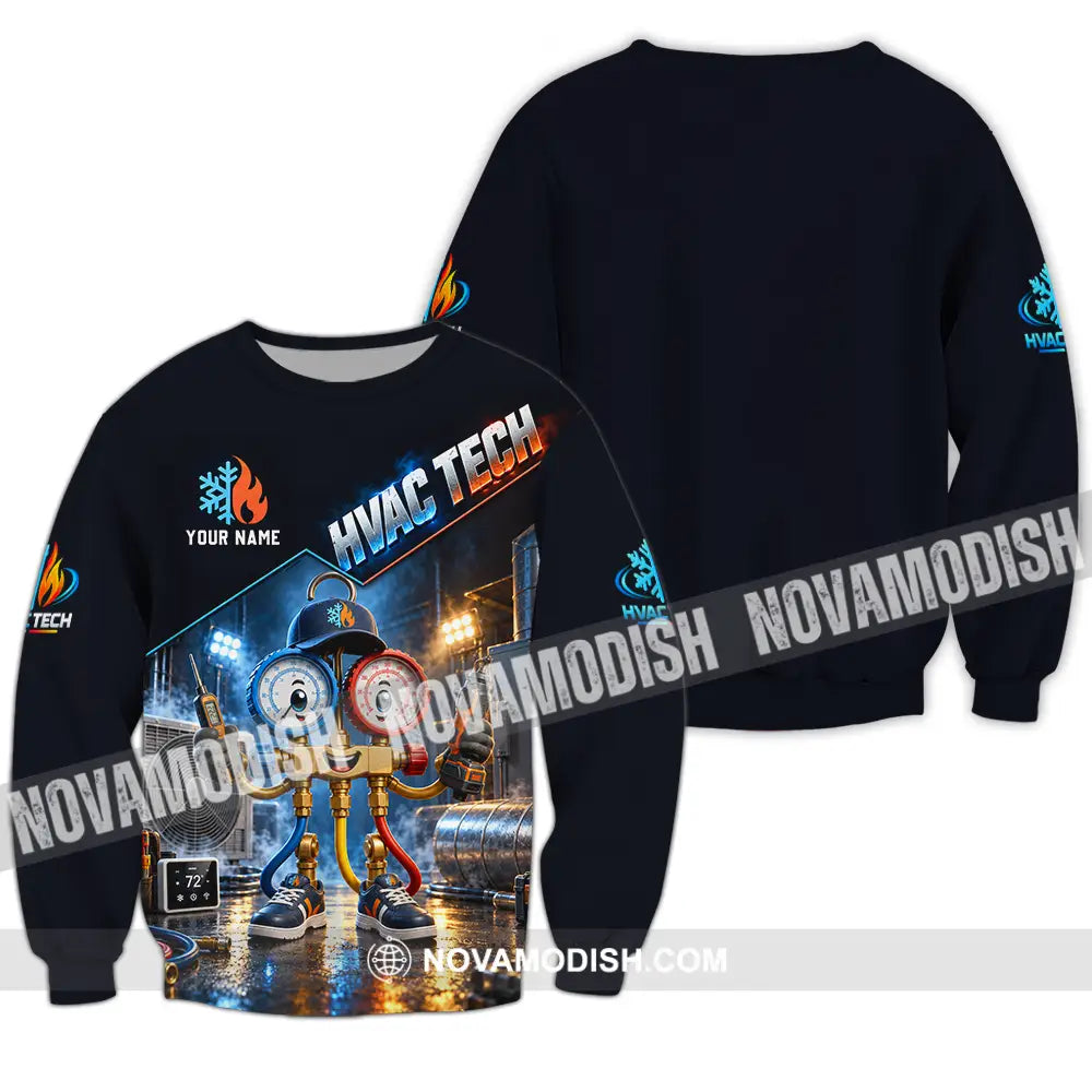 Unisex Shirt - Custom HVAC Tech Shirt - Long Sleeve / S - T-shirt