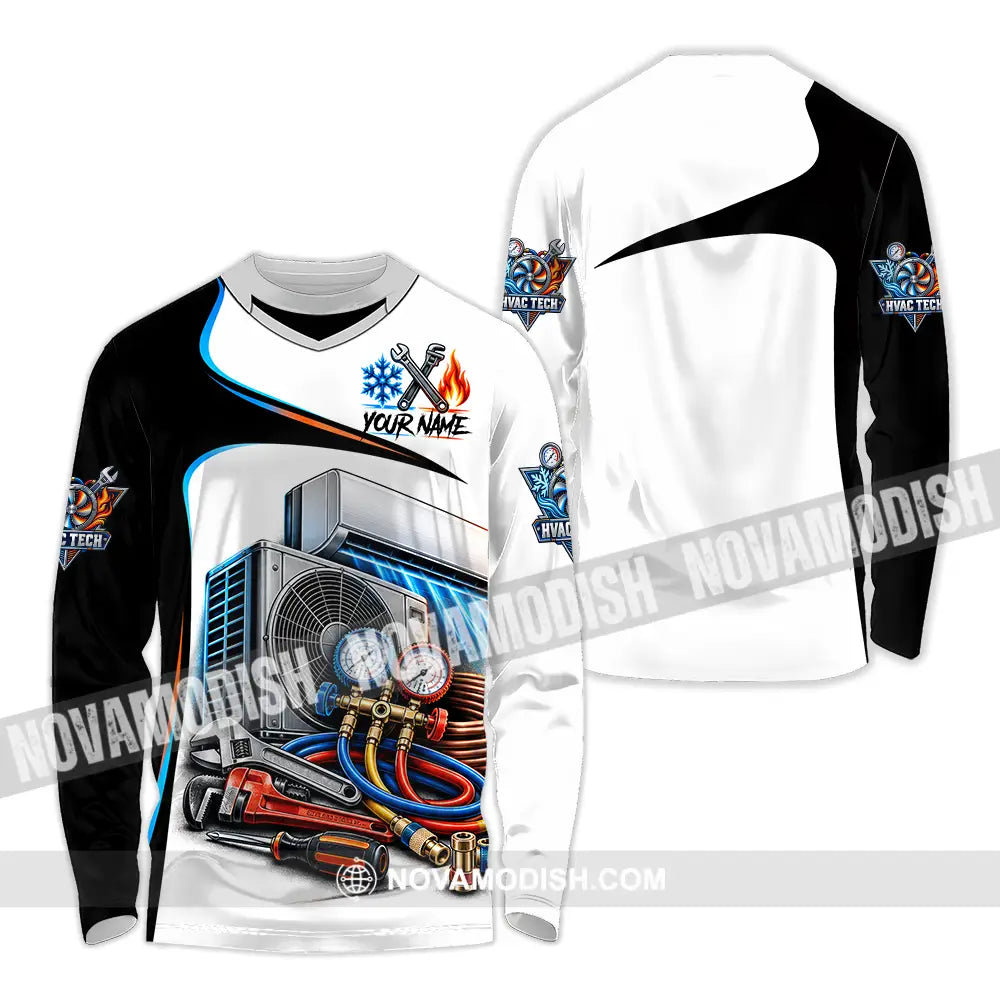 Unisex Shirt - Custom HVAC Tech Shirt - Long Sleeve Shirt / S - T-shirt