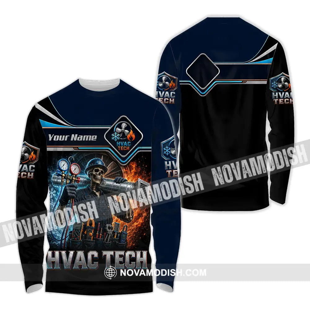 Unisex Shirt - Custom HVAC Tech Shirt - Long Sleeve Shirt / S - T-shirt