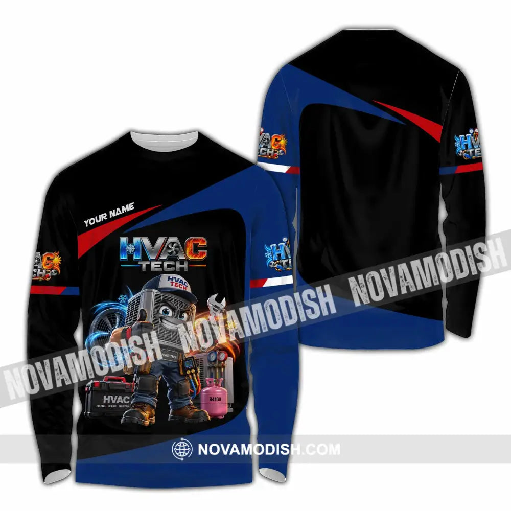 Unisex Shirt - Custom HVAC Tech Shirt - Long Sleeve Shirt / S - T-shirt