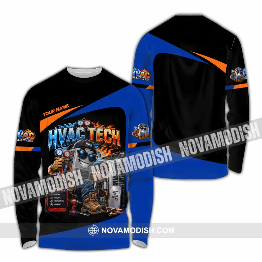 Unisex Shirt - Custom HVAC Tech Shirt - Long Sleeve Shirt / S - T-shirt