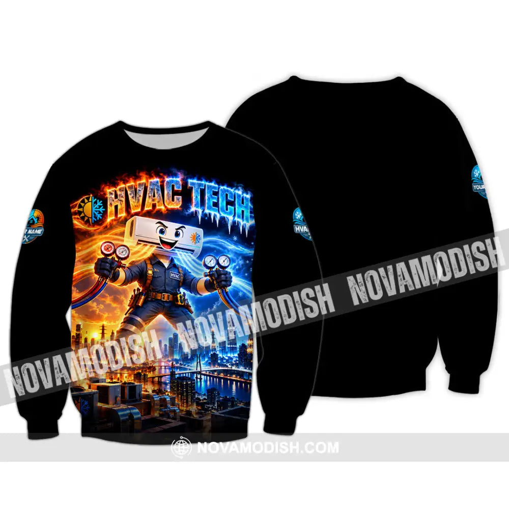 Unisex Shirt - Custom HVAC Tech Shirt - Long Sleeve / S - T-shirt