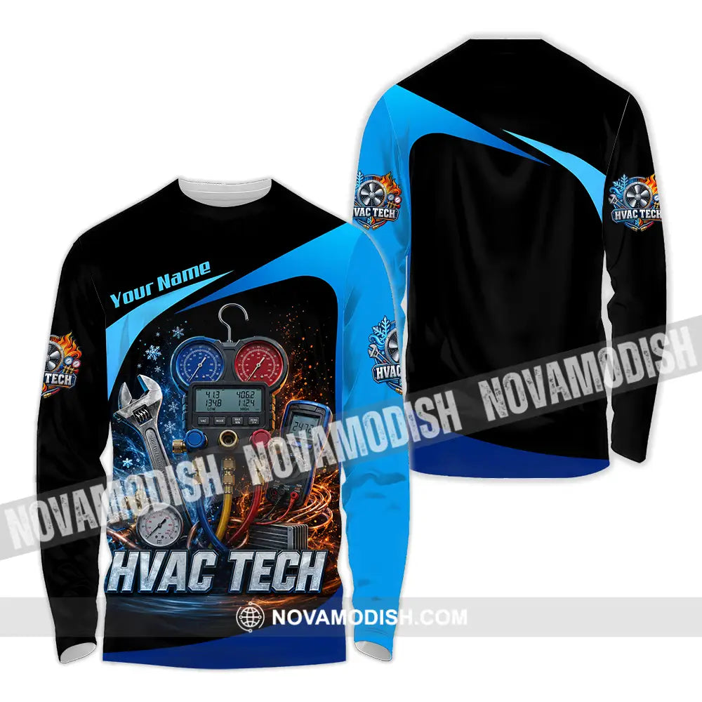 Unisex Shirt - Custom HVAC Tech Shirt - Long Sleeve Shirt / S - T-shirt