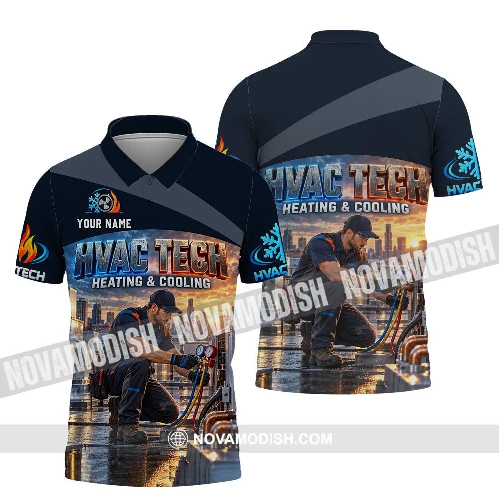 Unisex Shirt - Custom HVAC Tech Shirt - Polo Shirt / S - T-shirt