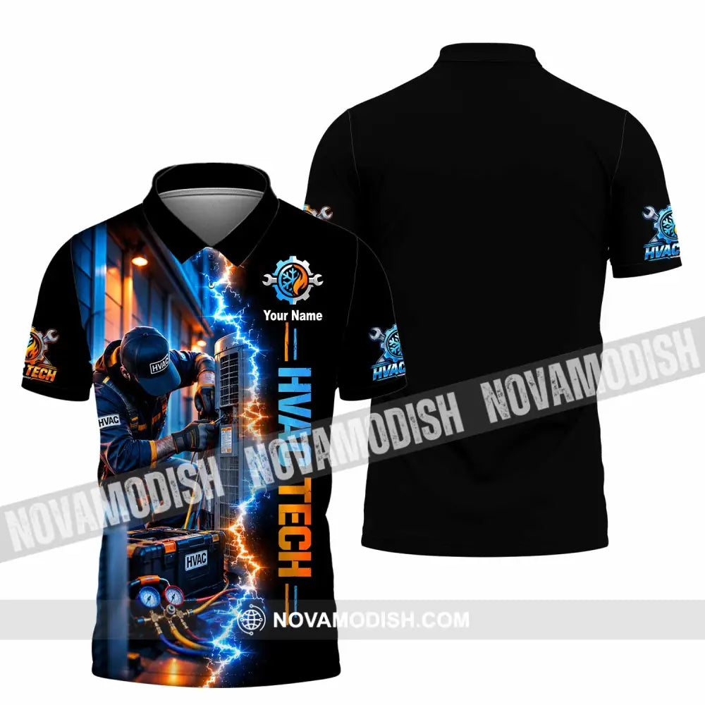 Unisex Shirt - Custom HVAC Tech Shirt - Polo Shirt / S - T-shirt