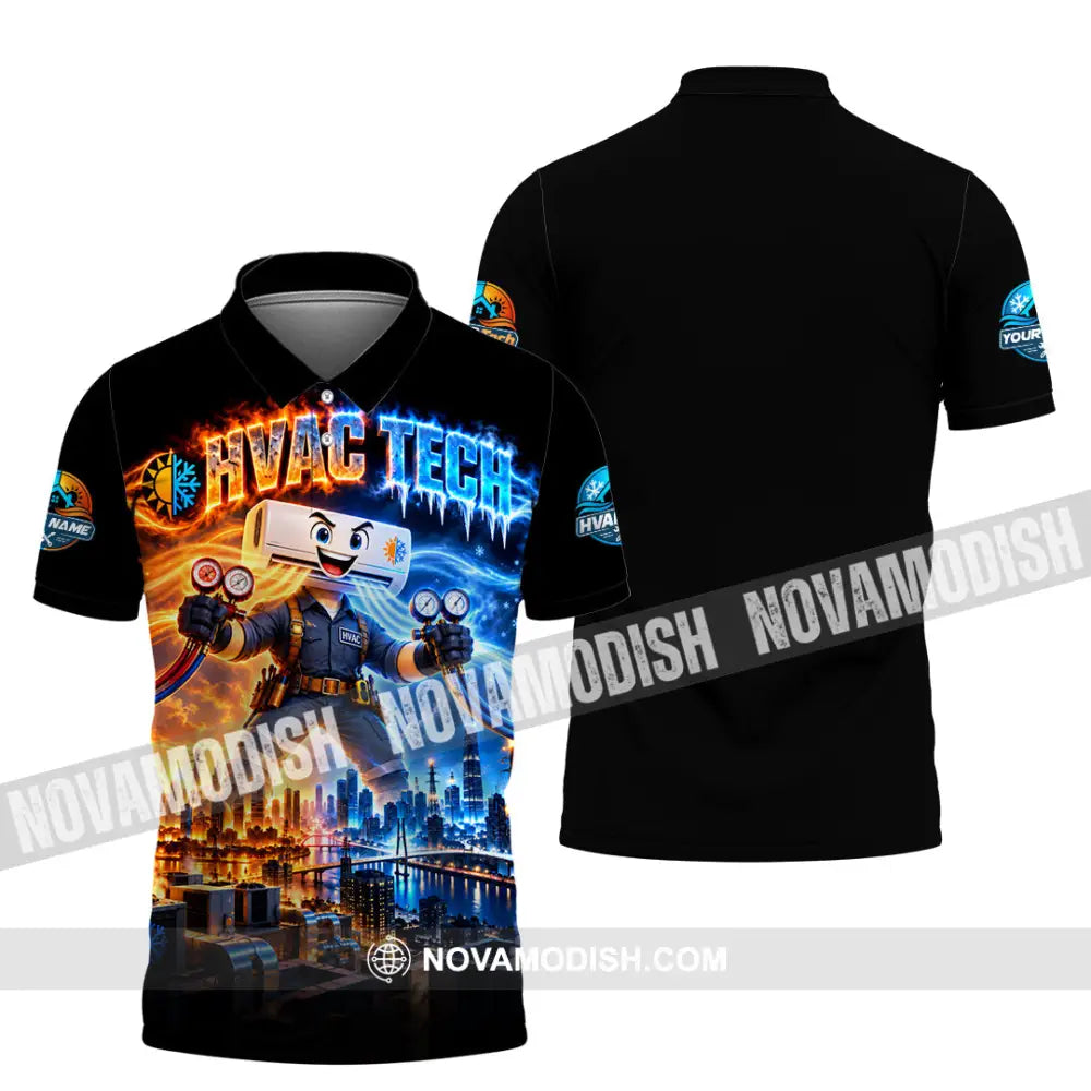 Unisex Shirt - Custom HVAC Tech Shirt - Polo Shirt / S - T-shirt