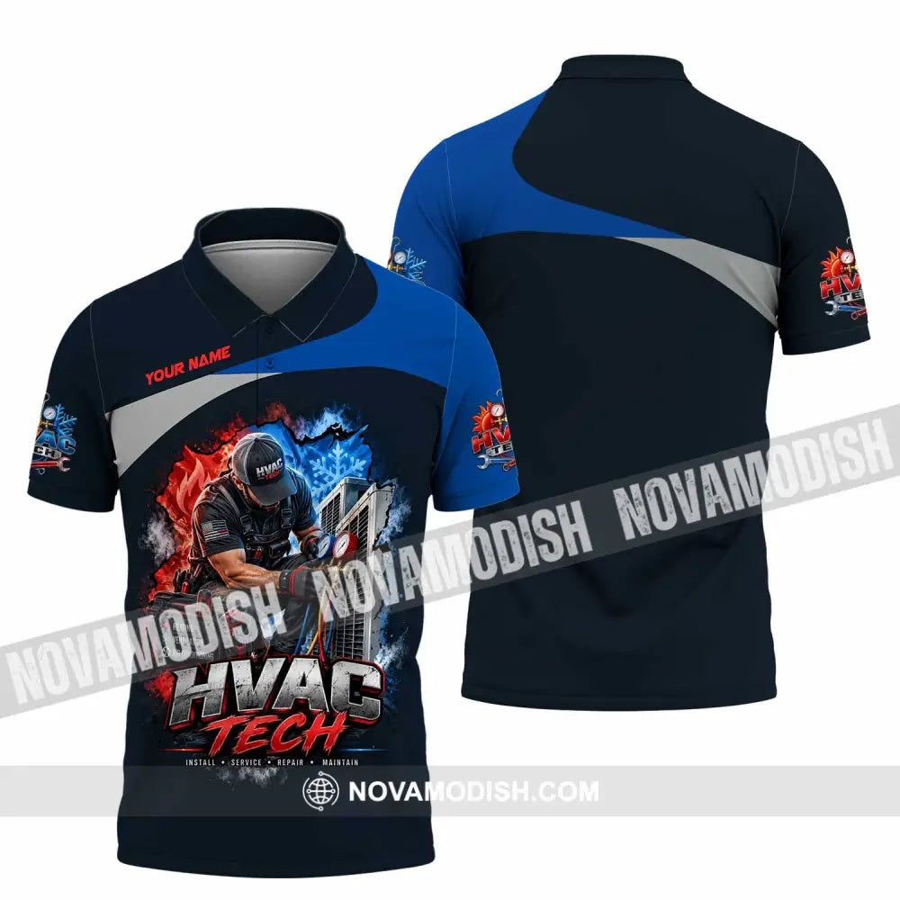 Unisex Shirt - Custom HVAC Tech Shirt - Polo Shirt / S - T-shirt