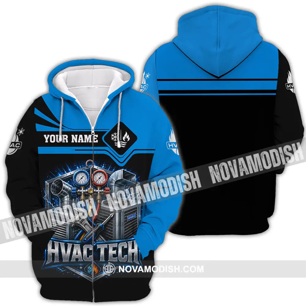 Unisex Shirt - Custom Hvac Tech Shirt - Zipper Hoodie / S - T-shirt