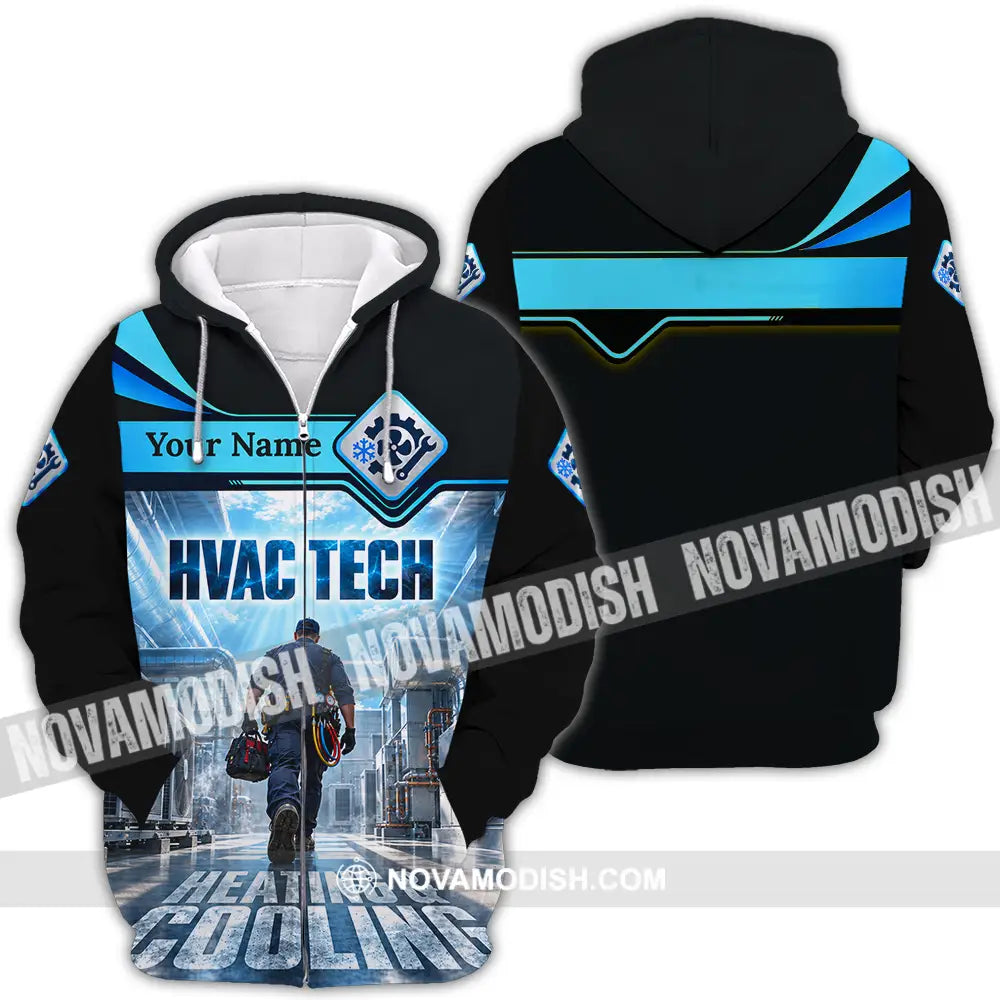 Unisex Shirt - Custom HVAC Tech Shirt - Zipper Hoodie / S - T-shirt