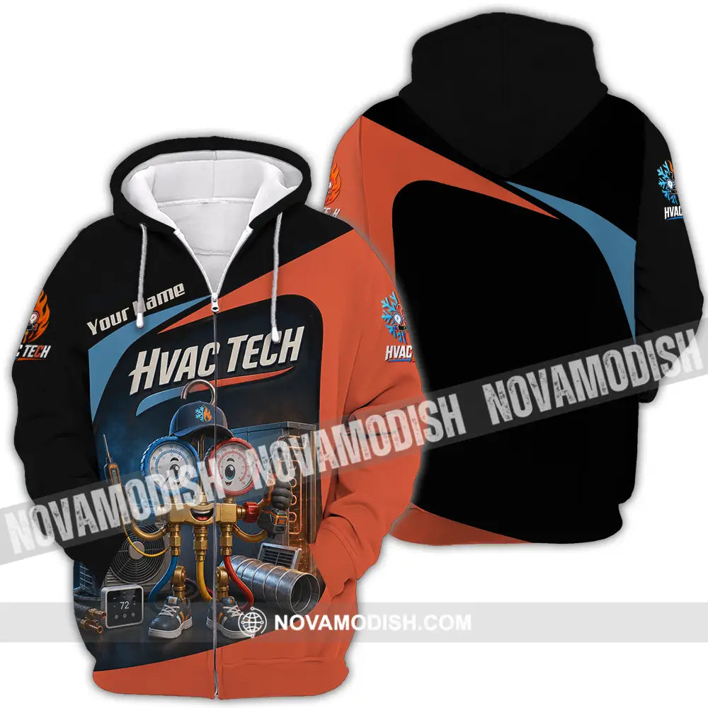 Unisex Shirt - Custom Hvac Tech Shirt - Zipper Hoodie / S - T-shirt