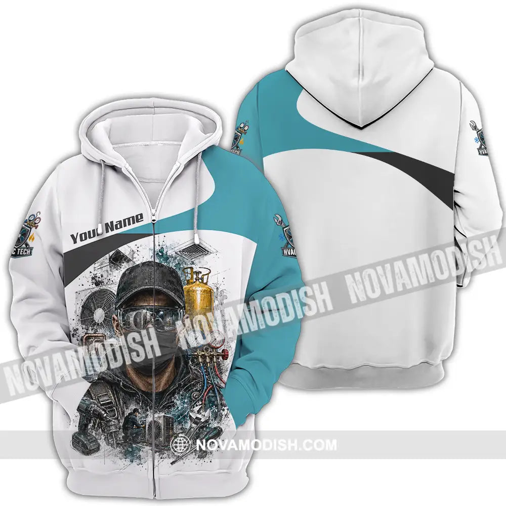 Unisex Shirt - Custom HVAC Tech Shirt - Zipper Hoodie / S - T-shirt