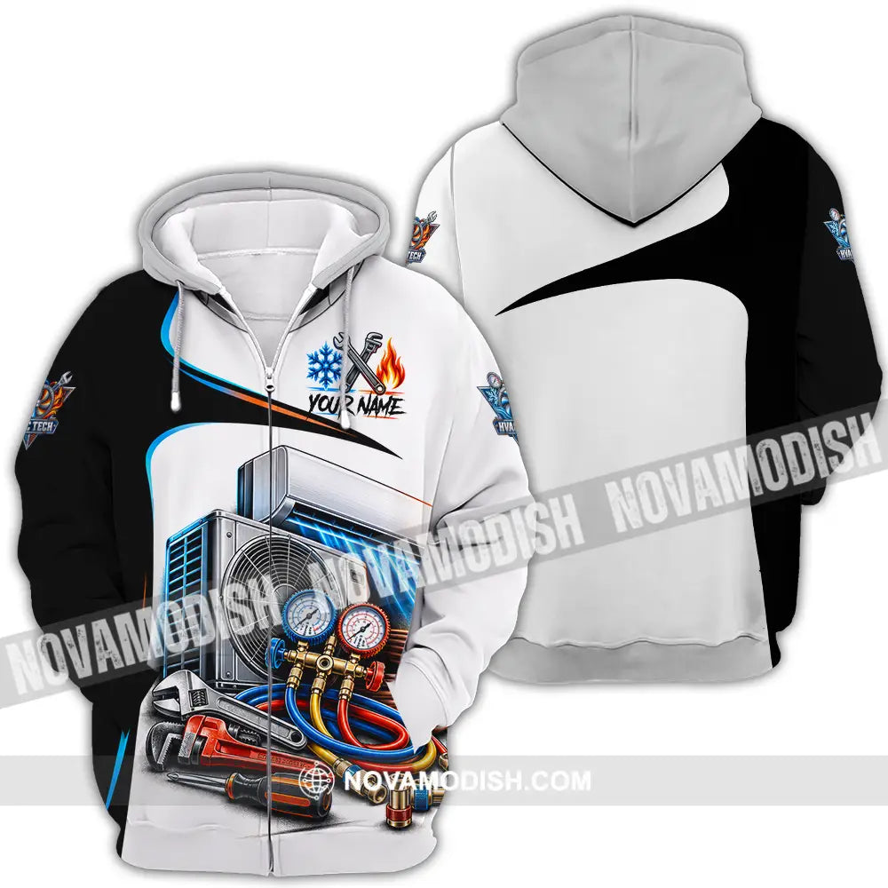 Unisex Shirt - Custom HVAC Tech Shirt - Zipper Hoodie / S - T-shirt