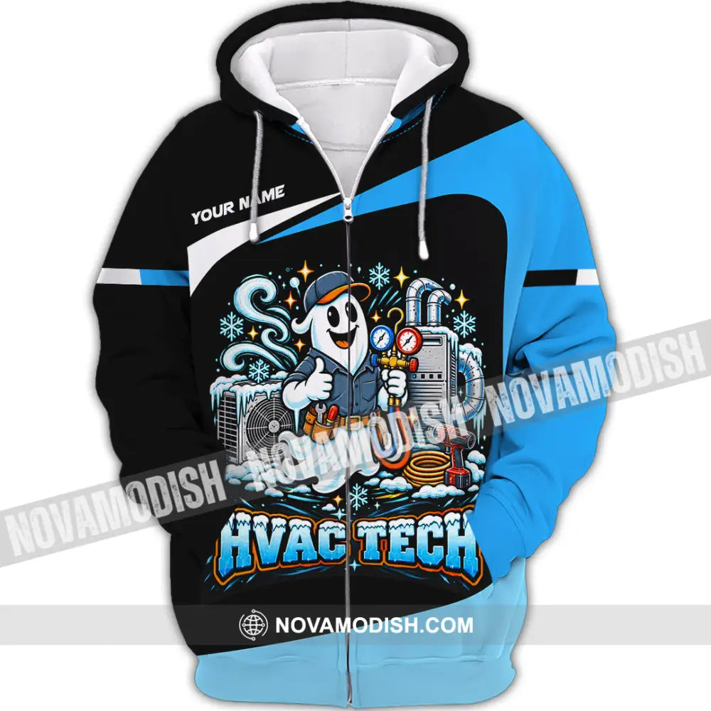 Unisex Shirt - Custom HVAC Tech Shirt - Zipper Hoodie / S - T-shirt