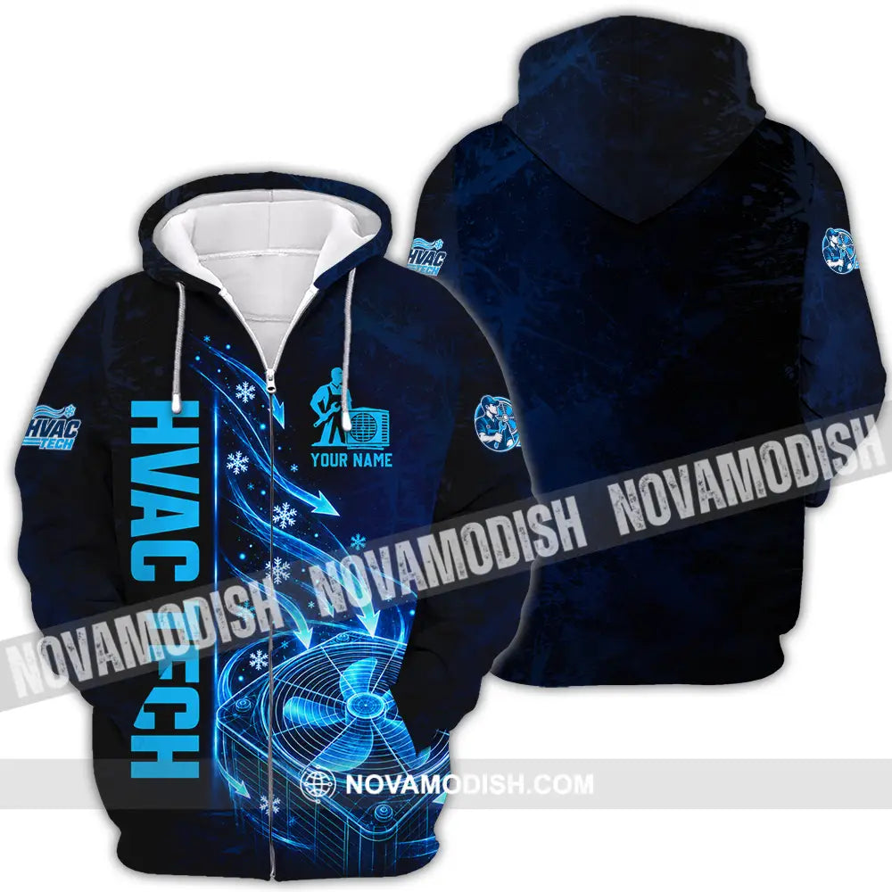 Unisex Shirt - Custom HVAC Tech Shirt - Zipper Hoodie / S - T-shirt