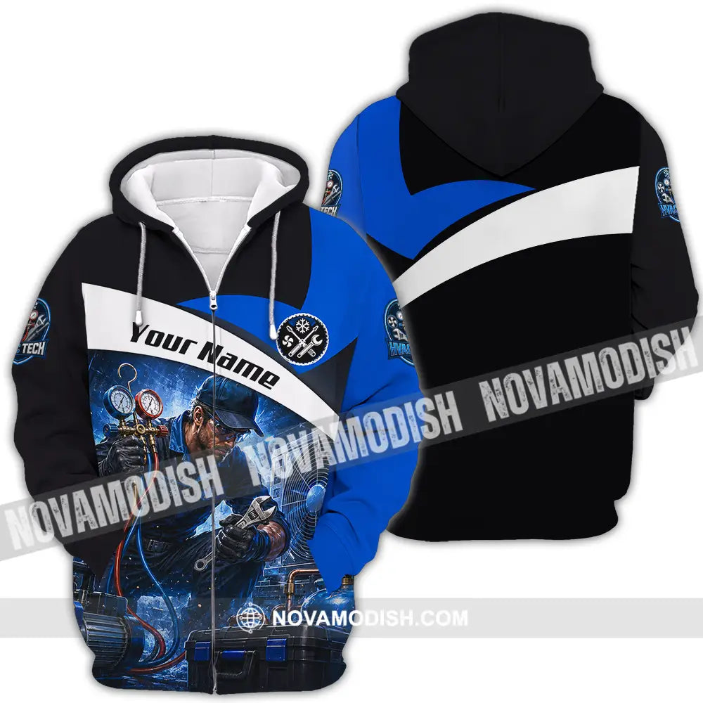 Unisex Shirt - Custom HVAC Tech Shirt - Zipper Hoodie / S - T-shirt