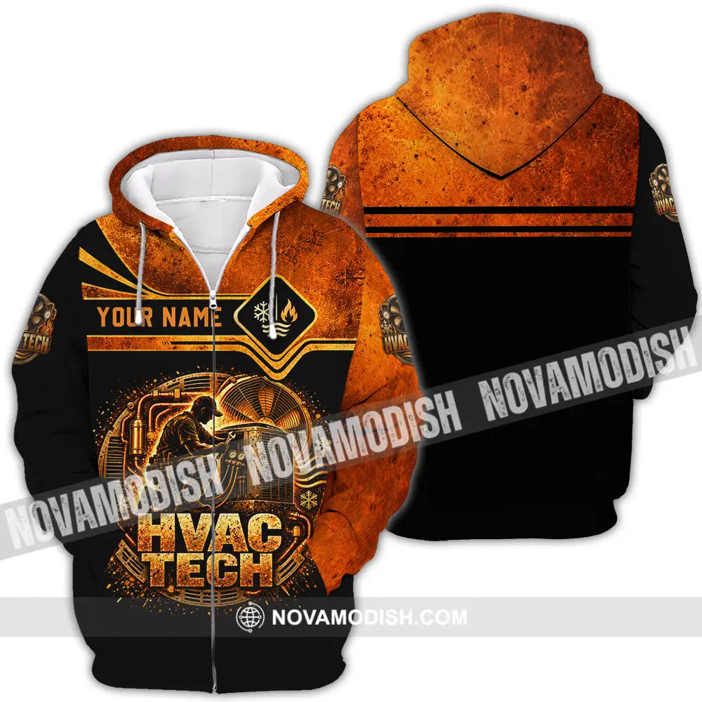Unisex Shirt - Custom HVAC Tech Shirt - Zipper Hoodie / S - T-shirt