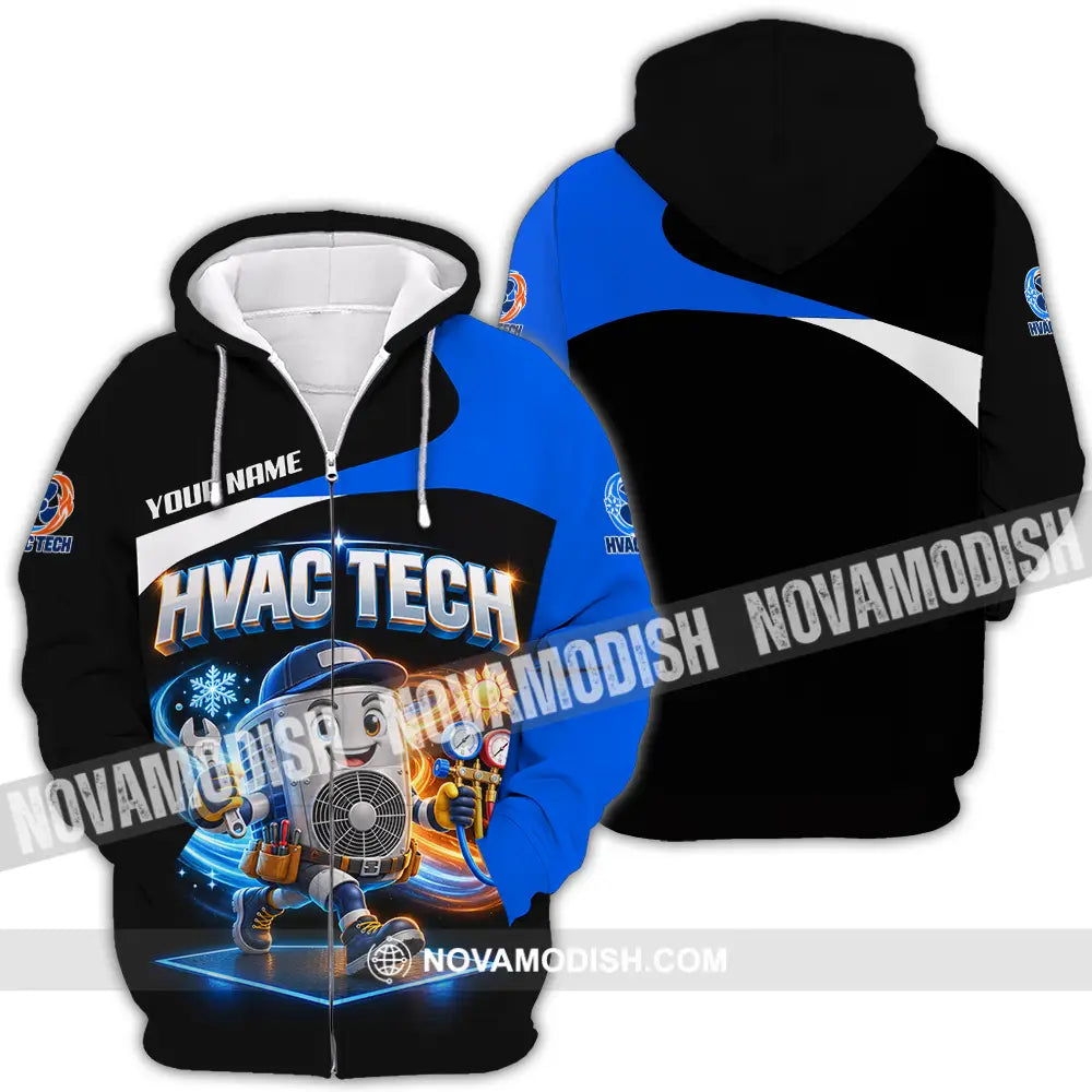 Unisex Shirt - Custom HVAC Tech Shirt - Zipper Hoodie / S - T-shirt