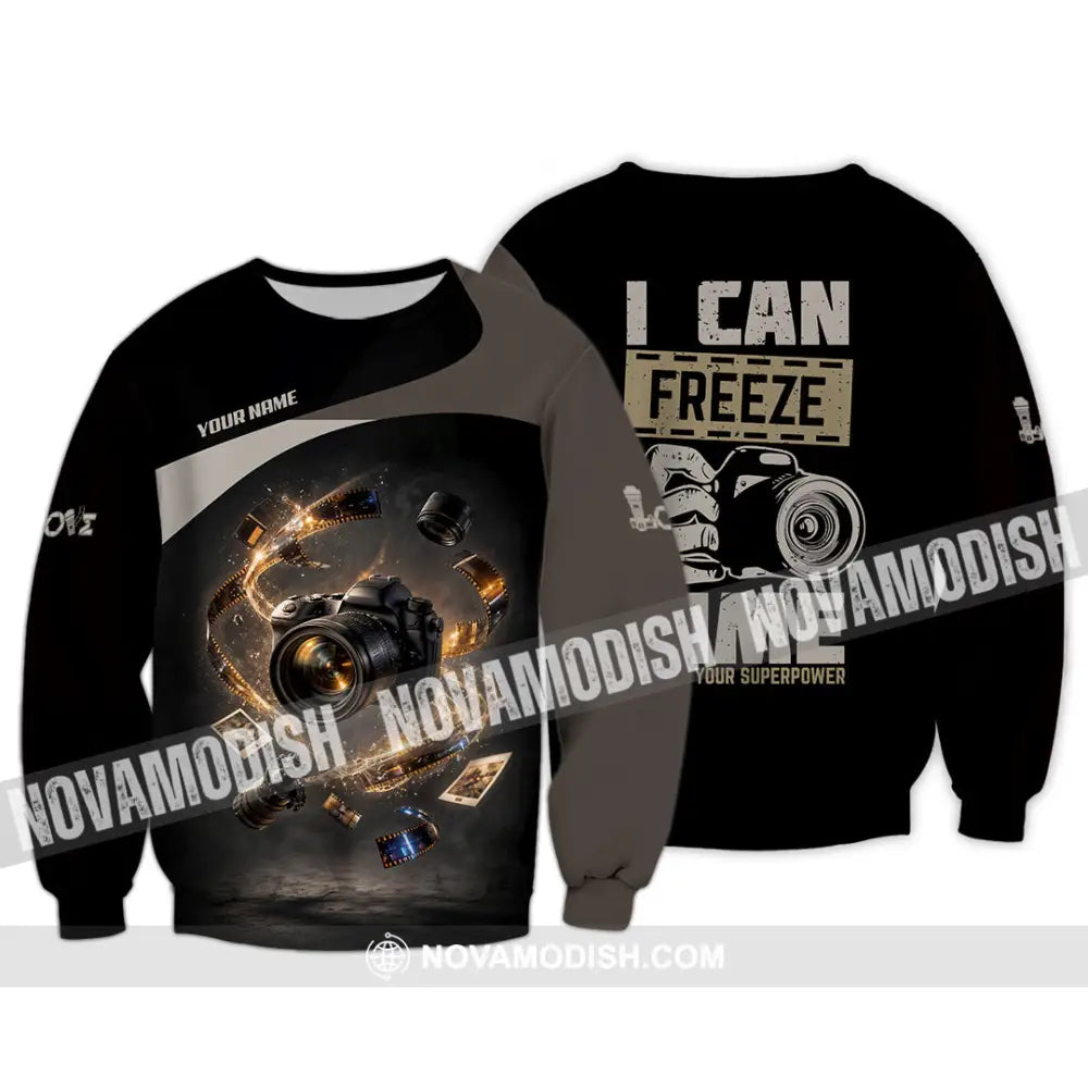 Unisex Shirt - Custom I Can Freeze Time Shirt - Long Sleeve / S - T-shirt