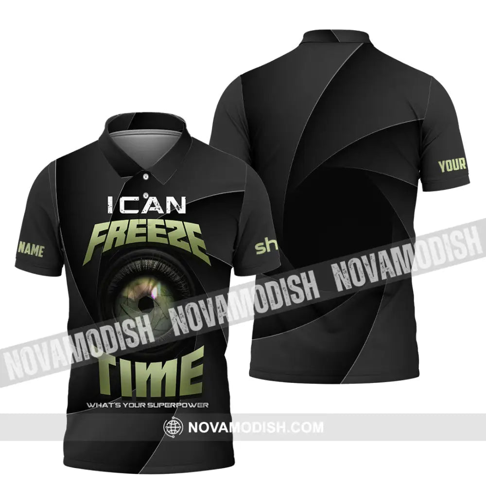 Unisex Shirt - Custom I Can Freeze Time Shirt - Polo Shirt / S - T-shirt