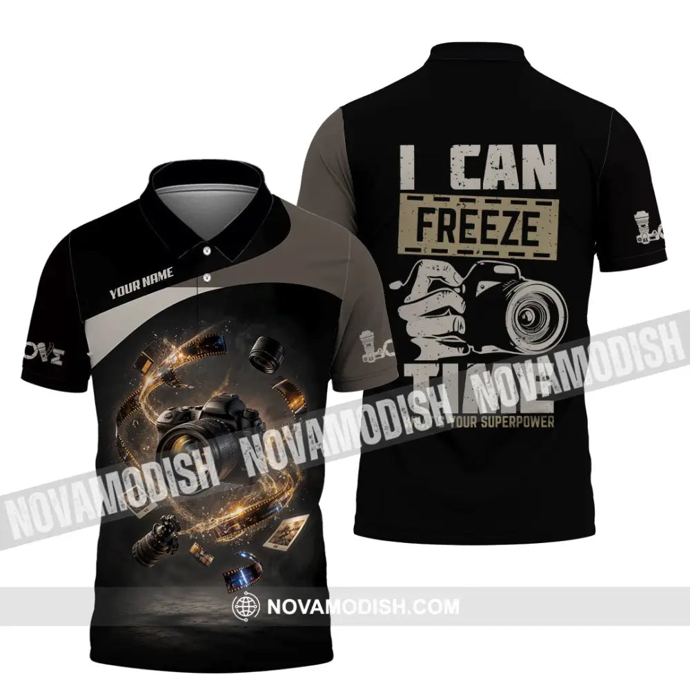 Unisex Shirt - Custom I Can Freeze Time Shirt - Polo Shirt / S - T-shirt