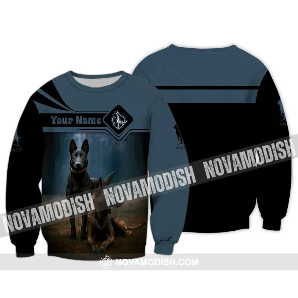 Unisex Shirt - Custom I Love My Belgian Malinois Pet Lover Shirt Long Sleeve / S T-shirt