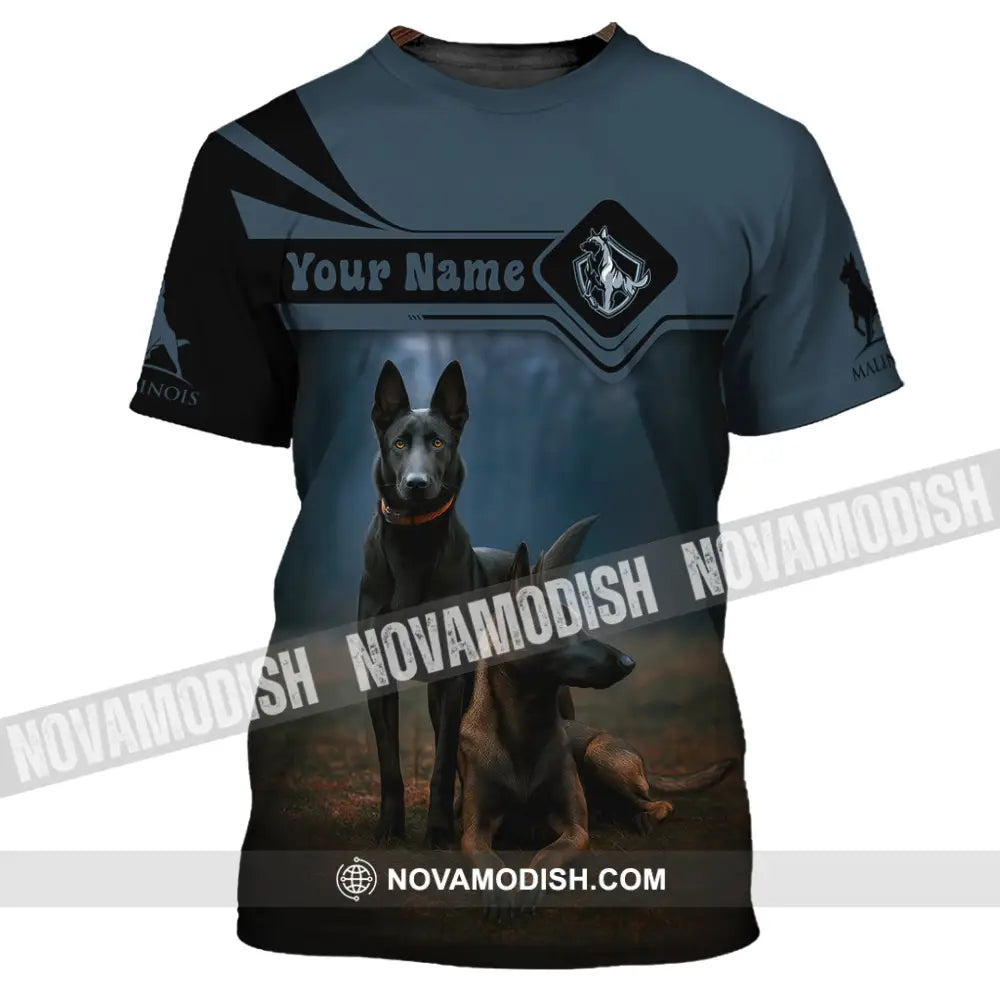 Unisex Shirt - Custom I Love My Belgian Malinois Pet Lover Shirt T-Shirt / S T-shirt