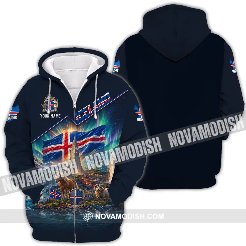 Unisex Shirt - Custom Iceland Shirt - Zipper Hoodie / S - T-shirt