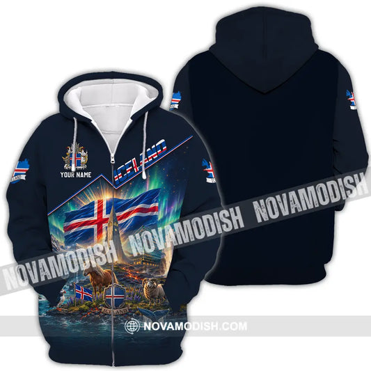 Unisex Shirt - Custom Iceland Shirt - Zipper Hoodie / S - T-shirt