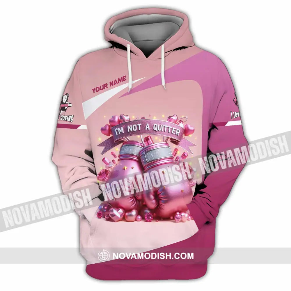 Unisex Shirt - Custom I’m Not A Quitter I Love Boxing Shirt Hoodie / S T-shirt