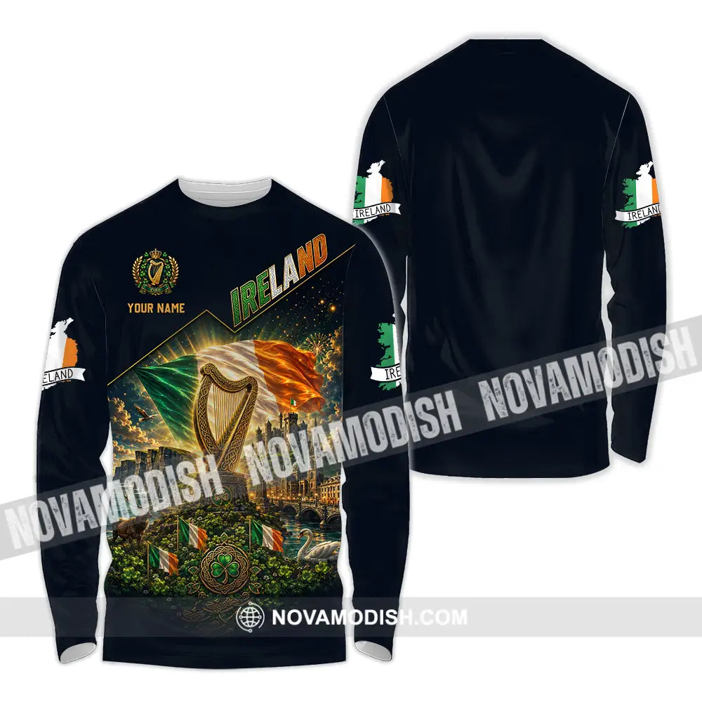 Unisex Shirt - Custom Ireland Shirt - Long Sleeve Shirt / S - T-shirt