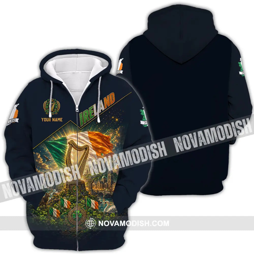 Unisex Shirt - Custom Ireland Shirt - Zipper Hoodie / S - T-shirt
