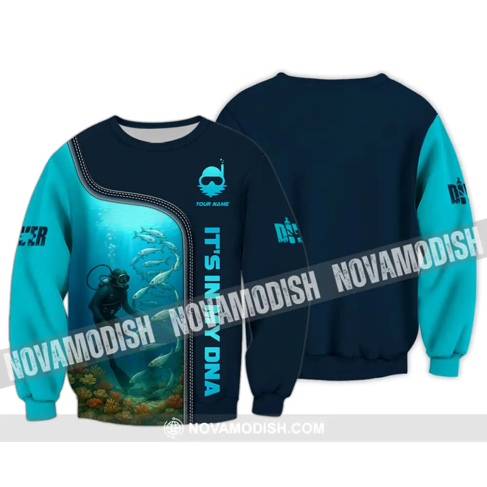 Unisex Shirt - Custom It Is In My DNA Shirt For Diver Long Sleeve / S T-shirt
