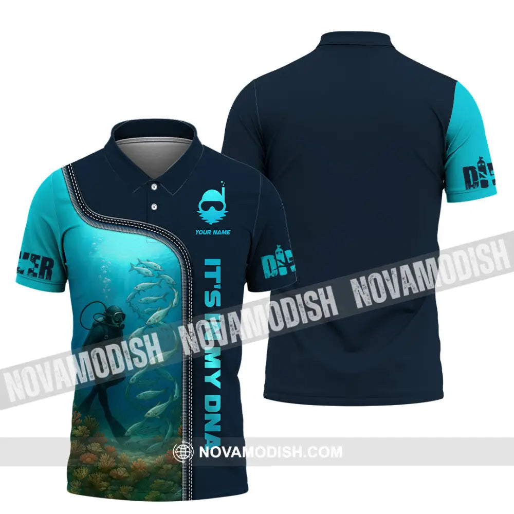 Unisex Shirt - Custom It Is In My DNA Shirt For Diver Polo Shirt / S T-shirt