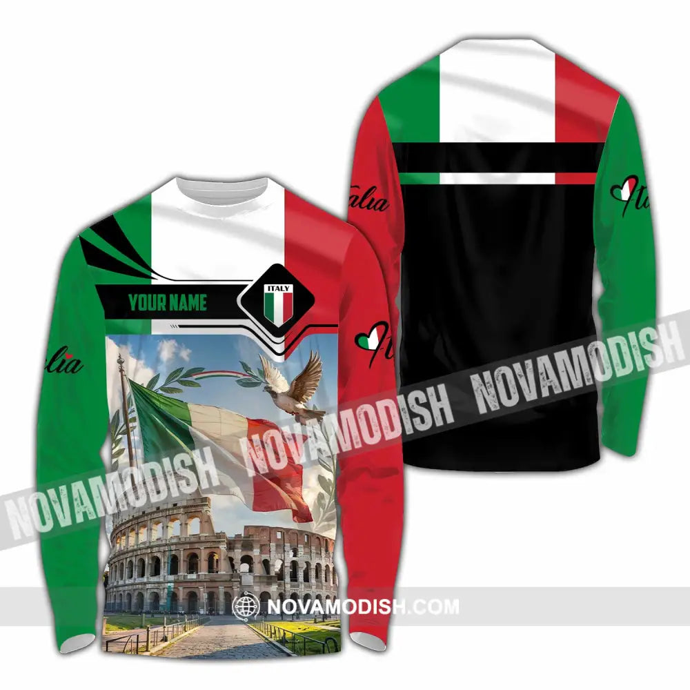 Unisex Shirt - Custom Italy 3D Shirt - Long Sleeve Shirt / S - T-shirt