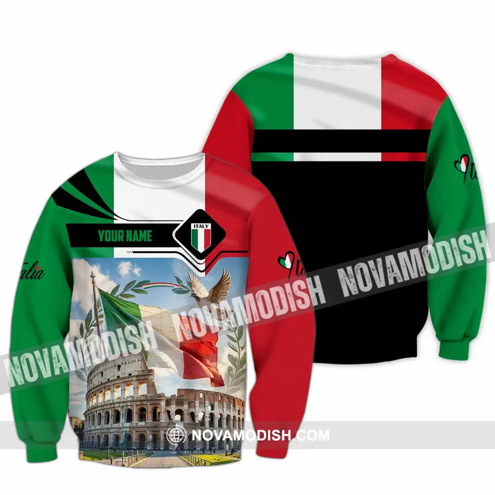 Unisex Shirt - Custom Italy 3D Shirt - Long Sleeve / S - T-shirt
