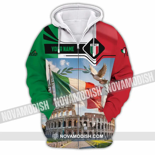 Unisex Shirt - Custom Italy 3D Shirt - Zipper Hoodie / S - T-shirt