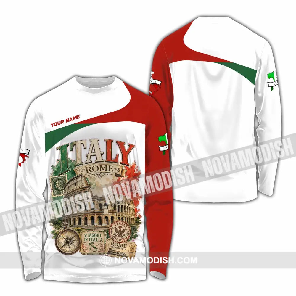 Unisex Shirt - Custom Italy Shirt - Long Sleeve Shirt / S - T-shirt